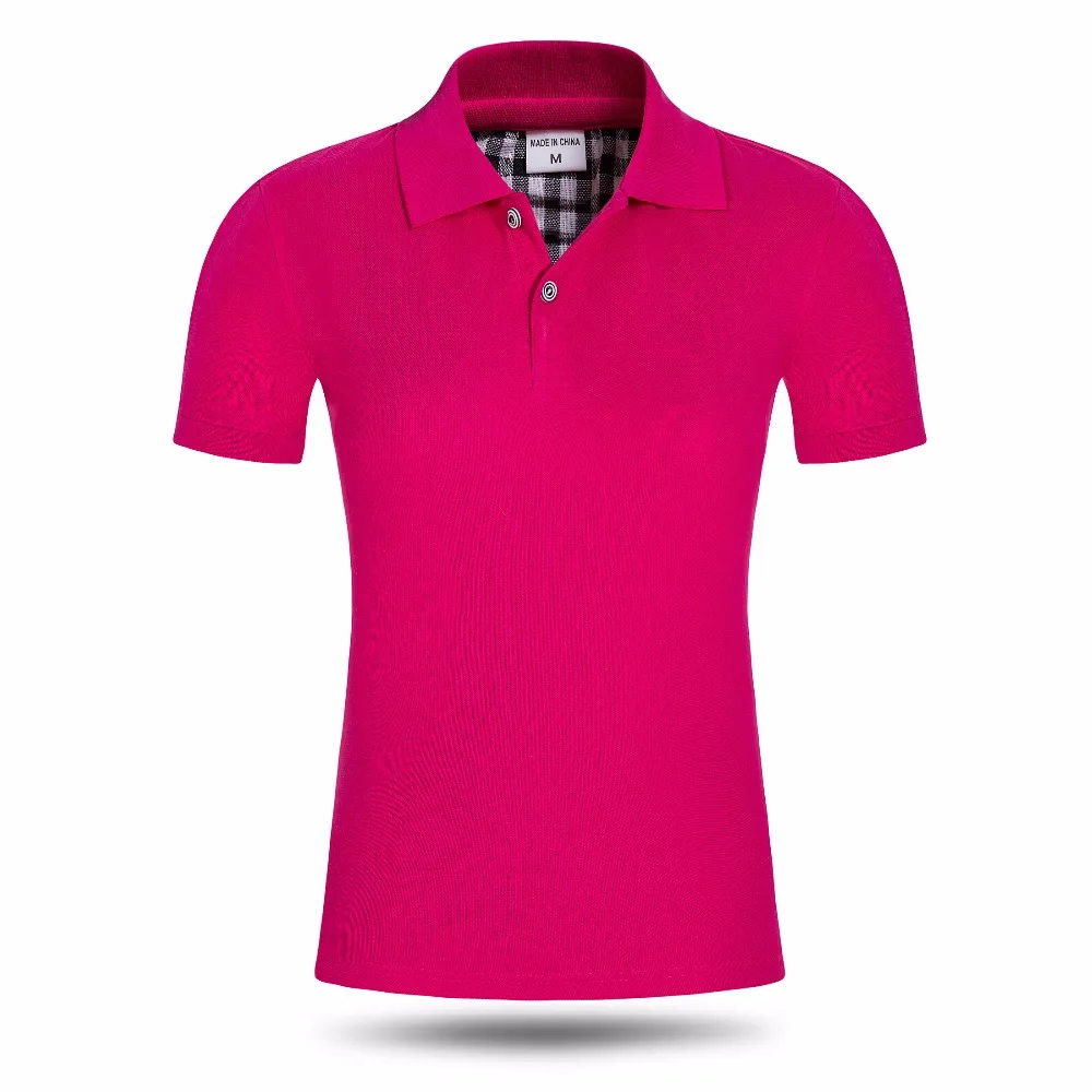 Женская хлопковая рубашка поло с коротким рукавом, модные простые рубашки, Топ Поло, Женская Повседневная рубашка поло, 180 г, хлопковые рубашки