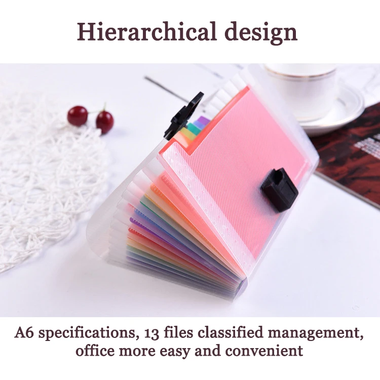 A6 Радуга пряжки 13 сетки Органы сумки Портативный информационный пакет многофункциональный студент Тесты папки