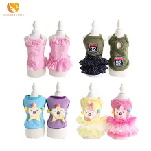 DOGGYZSTYLE, летнее платье принцессы с ромашками для собак, жилет с принтом звезды, юбка на бретельках для собак, одежда для собак, щенок, чихуахуа, йоркширский терьер