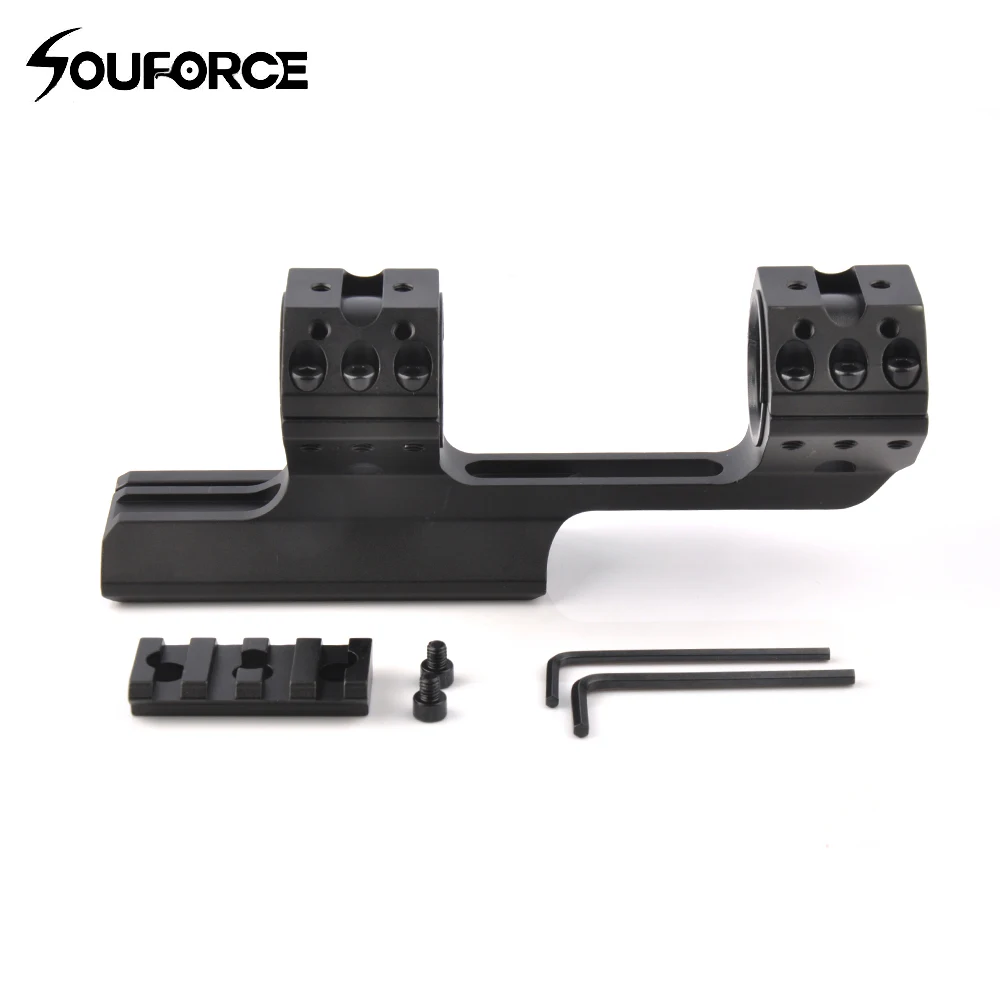 2 Style Tactical Heavy Dute 4 Screw 25.4/30mm Ring Extended Rail Base ...