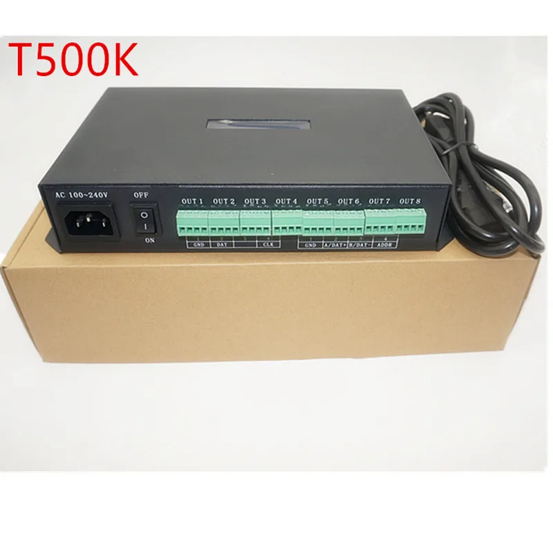 

T-500K controller Computer online WS2801 WS2811 6812 8806 APA102 led pixel module controller 8ports support up to 300000 pixels