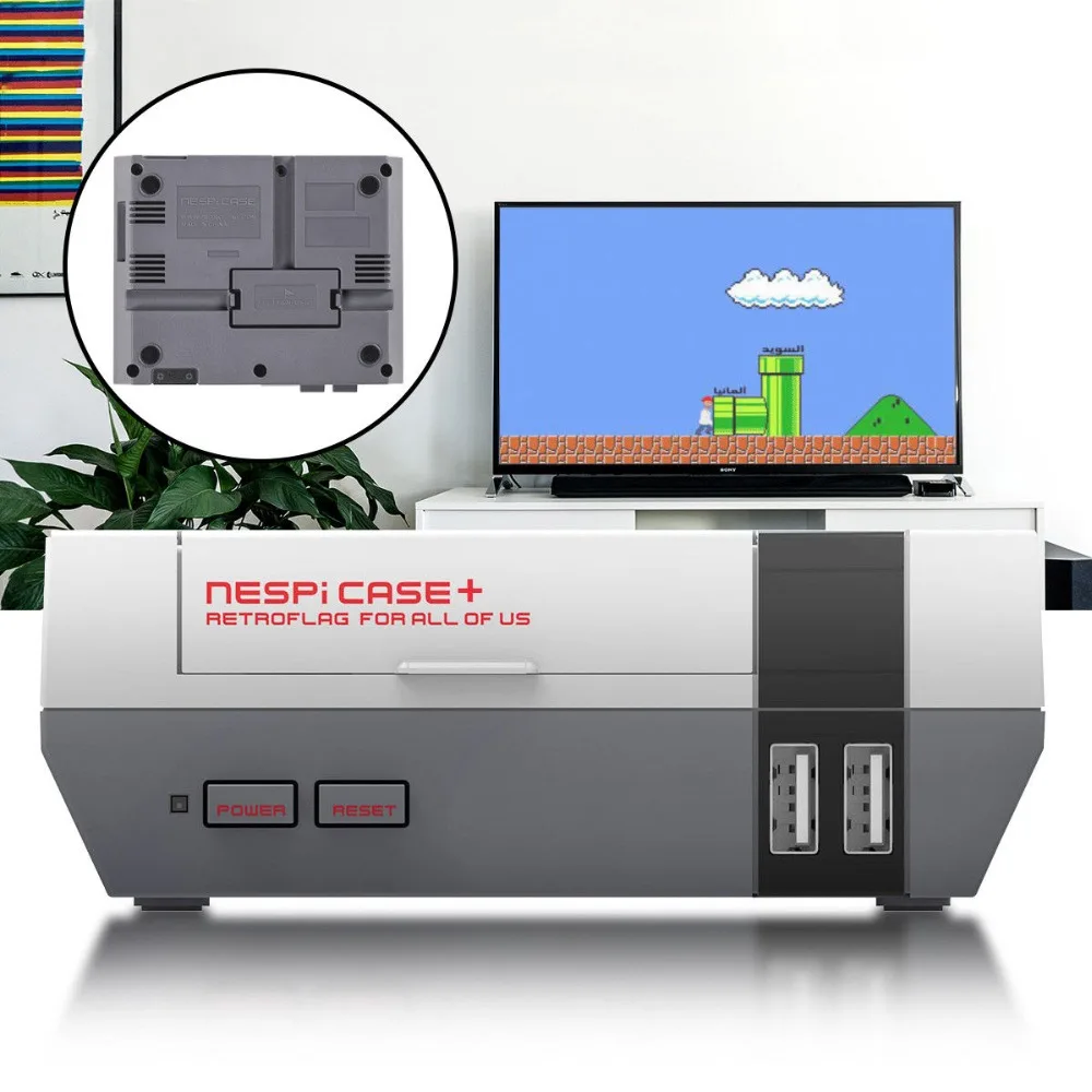 Новый чехол Retroflag NESPi + Plus с безопасным отключением сброс для чехла NES Style Raspberry Pi 3 B 2