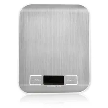 Escalas digitais de prata 5kg 10kg 1g pesos balança eletrônico aço inoxidável ferramentas de medida de equilíbrio display led cozinha balança libra