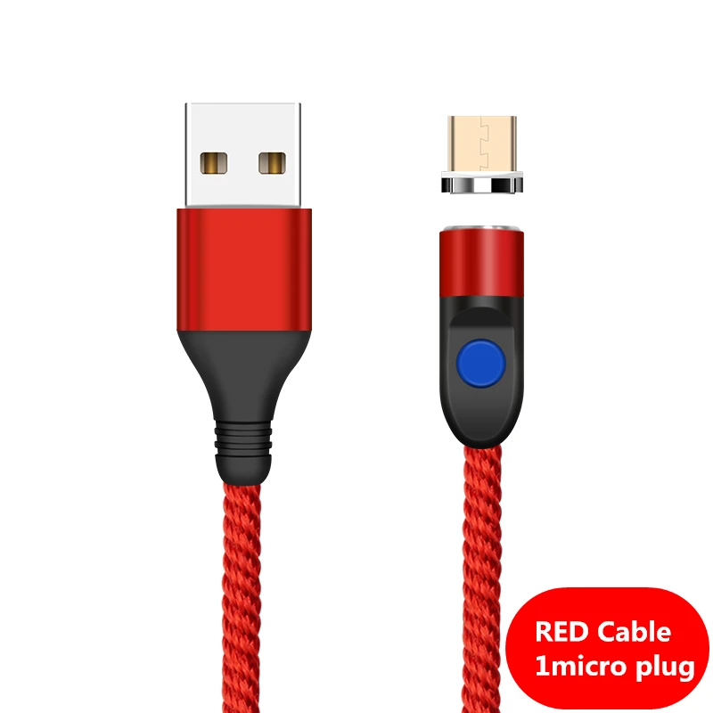 KingFriend Магнитный Кабель Micro-Usb для быстрой зарядки Тип usb C кабель магнит Зарядное устройство для передачи данных кабель для зарядки Usb шнур для samsung Xiaomi - Цвет: RED USB 1iphone