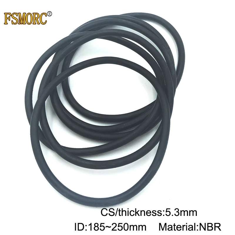 Othmro Nitrile Rubber O-Ring Oil Seal Gaskets Outside Diameter 19mm,Thickness 2mm 50pcs 