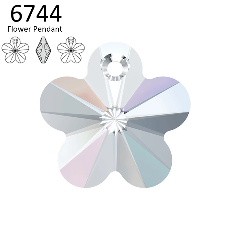 

(1 piece) 100% Original Crystal from Swarovski 6744 Flower pendant loose beads rhinestone for DIY jewelry making