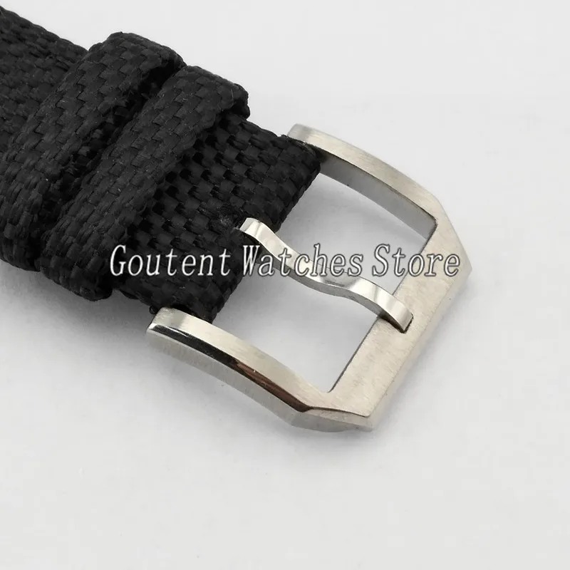 Parnis 21 мм черный кожаный ремень пряжка подходят для мужчин часы p817