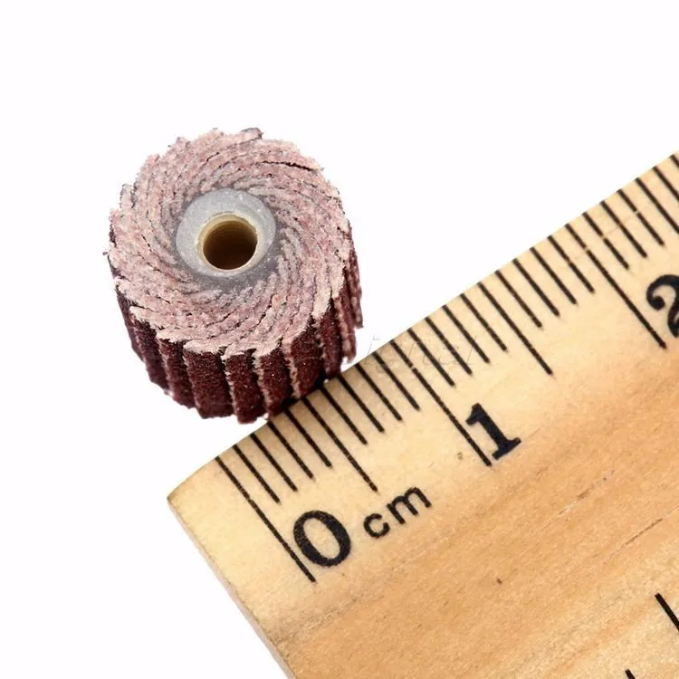 10Pcs Dremel Accessories 240-Grit Sanding Flap Disc Grinding Sanding Flap Wheels Brush Sand Rotary Tool 10 x 10x 3mm
