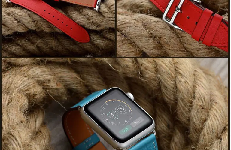 Для Apple Watch Series 4 5 40 мм 44 мм ремешок из натуральной кожи для часов herm Apple Watch Band Series 1 2 3 Ремешки для наручных часов браслет