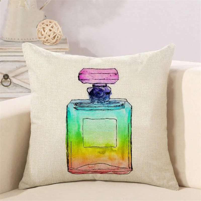 Perfume bottles cushion cover  (3)