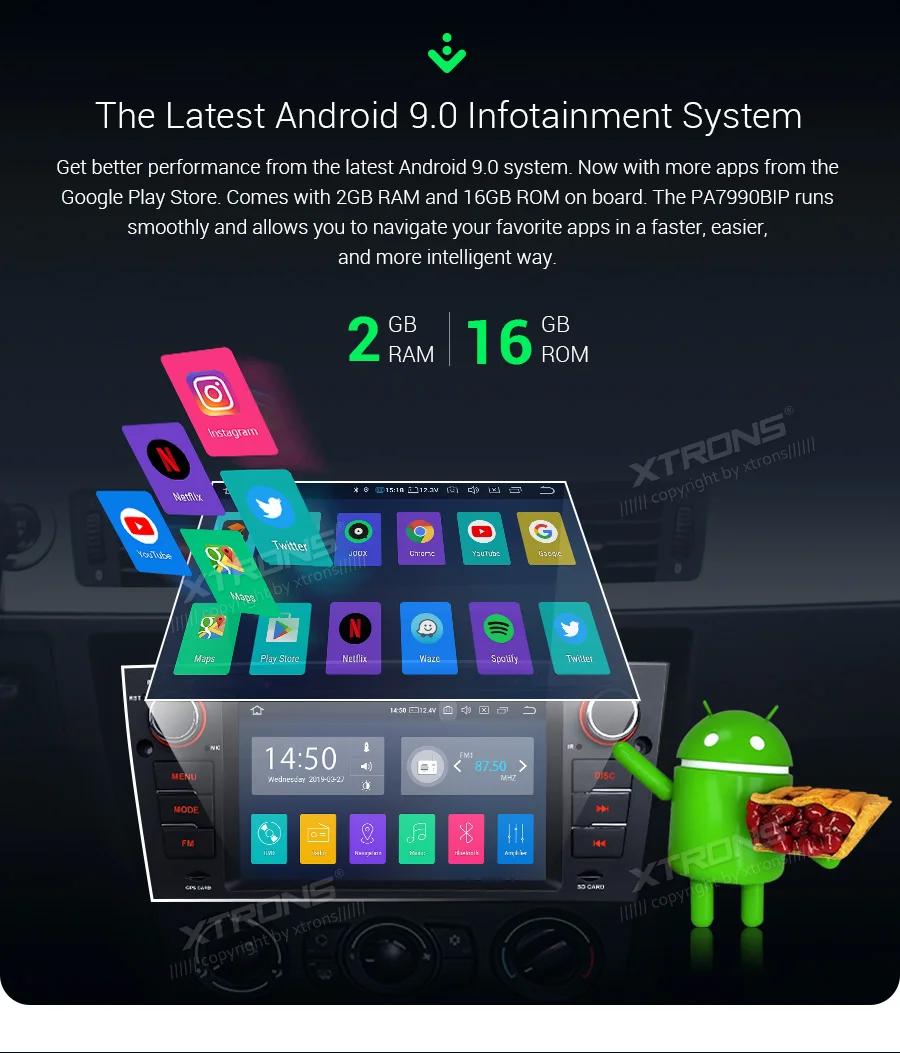 Excellent XTRONS Android 9.0 Radio Car Multimedia Stereo Player for BMW E90 Sedan E91 Touring 2005 2006 2007 2008 2009 2010 2011 2012 E92 4