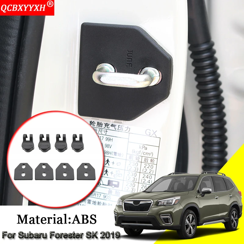 Автомобильный-Стайлинг ABS Автомобильный Дверной замок защитные крышки контрольный рычаг двери протектор Авто украшения аксессуары для Subaru Forester SK