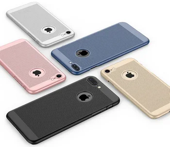 

100pcs Ultra Slim Phone Case For iPhone 5 5S SE 6 6s 7 8 Plus X S MAX Hollow Heat Dissipation Cases Hard PC Back Cover