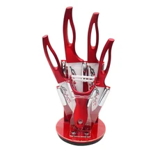 Neue Stil Rote Blume Klinge Küche Keramikmesser Gemüsemesser Obst dienstprogramm Chef Messer Ein Schäler Und Ein Messer Halter Zubehör Set
