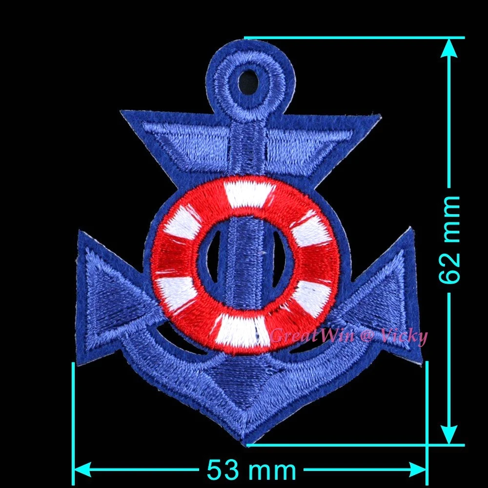 

Sewing Anchor Patches Embroideried Applique Motif Iron On Patch Clothes Patches DIY Kids Garment Sticker Gift Cloth Bag Use New