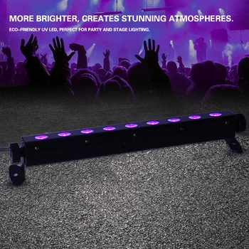 

Professional Single Row High Brightness Black LE-D Light Bar Spot Lighting 45 Degree Beam Metal Housing Party Decoration