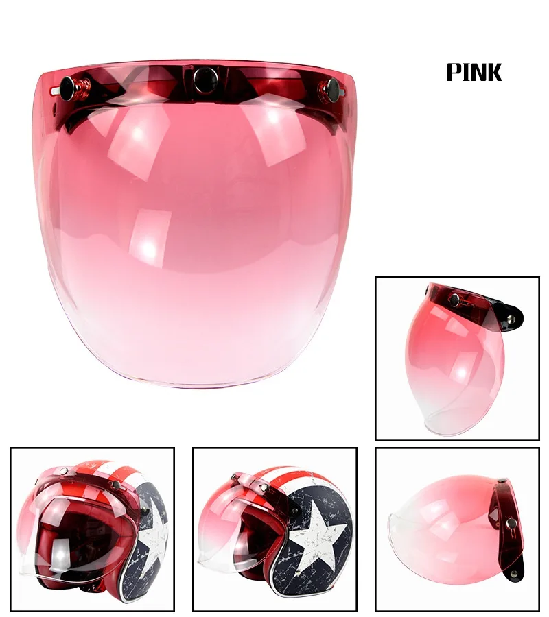 Cuzaekii мотоциклетный шлем с открытым лицом пузырьки козырек объектив мотоцикл лобовое стекло маска очки солнцезащитные очки для Harley шлемы