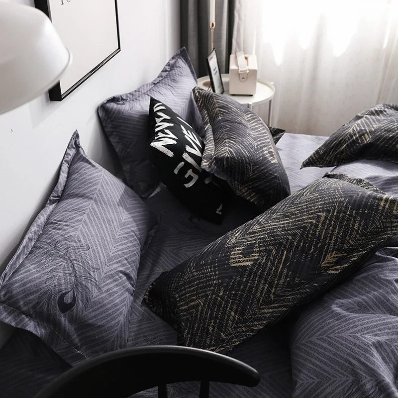 King постельный комплект с наволочкой, краткое Скандинавское пуховое одеяло, набор пододеяльников, одинарное, двойное, размер queen, льняное постельное белье, 2/3 шт