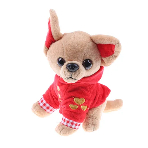 1 шт. 17 см Чихуахуа щенок детская игрушка Kawaii Имитация животных кукла подарок на день рождения для девочек Детская милая мягкая собака плюшевая игрушка