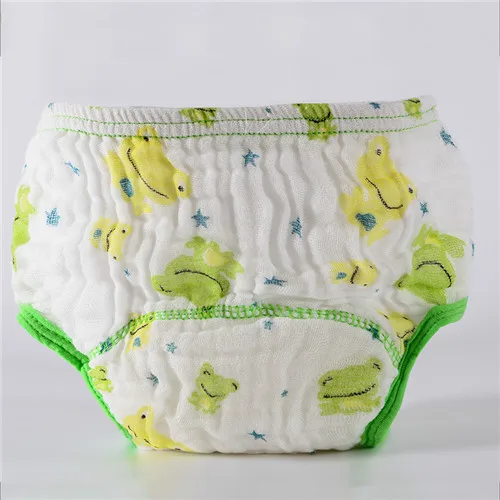 5 шт. в упаковке, детское нижнее белье тканевые подгузники для новорожденных мальчиков и девочек с мультяшным принтом, обучающие Штаны чехол на детские памперсы QD02 - Цвет: QD02 Frog