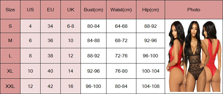 Недавно Для женщин пикантные женское кружевное бельё женская комбинация пижама в виде боди Размеры S M L XL XXL