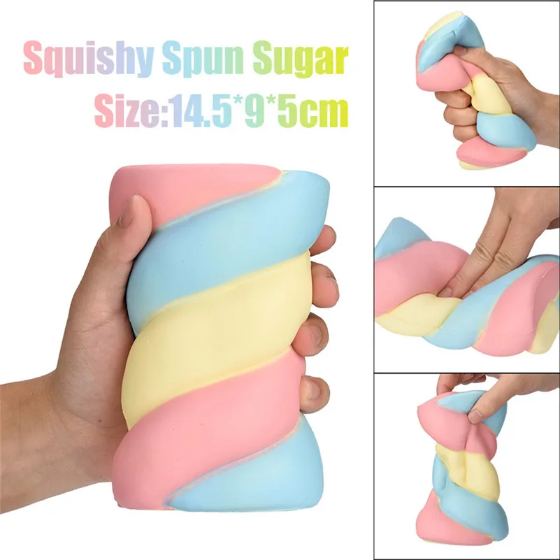 14,5 см прекрасной Squishy закрученный сахар Ароматические Squishy замедлить рост Squeeze игрушки Коллекция Деревянный мягкими jumbo для детей A2