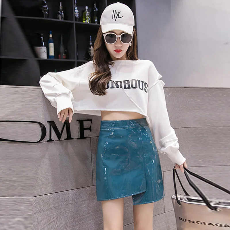 2019 New Spring, Summer, Autumn Leather Skirt Shiny PU Leather Mini Skirt Women Skirt NO868 2019 New Spring, Summer, Autumn Leather Skirt Shiny PU Leather Mini Skirt Women Skirt NO868
