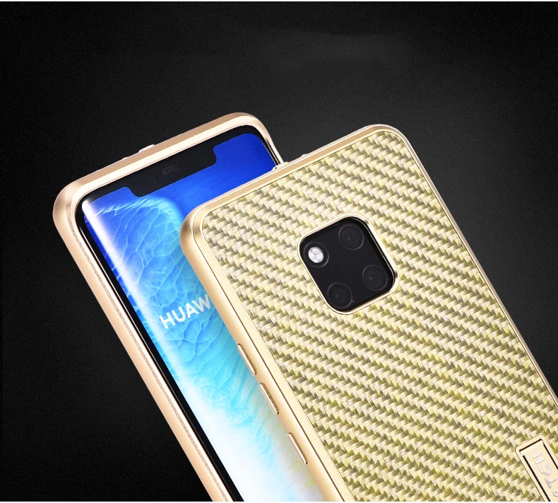 Для huawei mate 20/Pro Роскошный чехол из настоящего углеродного волокна металлический каркас чехол для huawei mate 20 Pro Чехол чехол Полная защита чехлы
