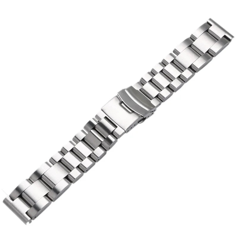 Fashion Solid Stainless Steel Band Luxury Mens Wrist Watch Strap Adjustable Replacement Tool High Quality 222426mm Watch Bands (5)