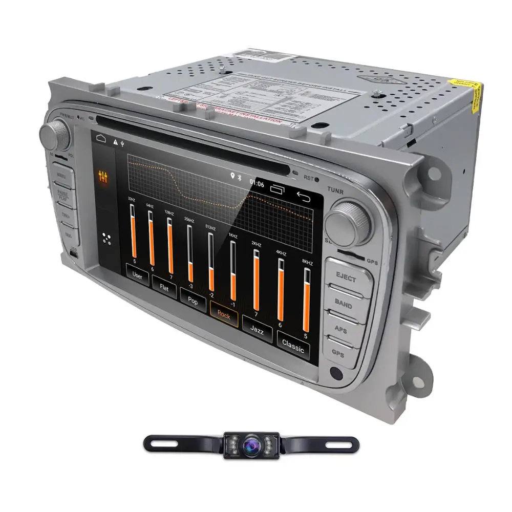 Cheap New 2 Din IPS Car DVD Android 9.0 For Ford focus Mondeo Galaxy S-Max C-Max Transit Connect Kuga Mirror link Steel wheel control 3