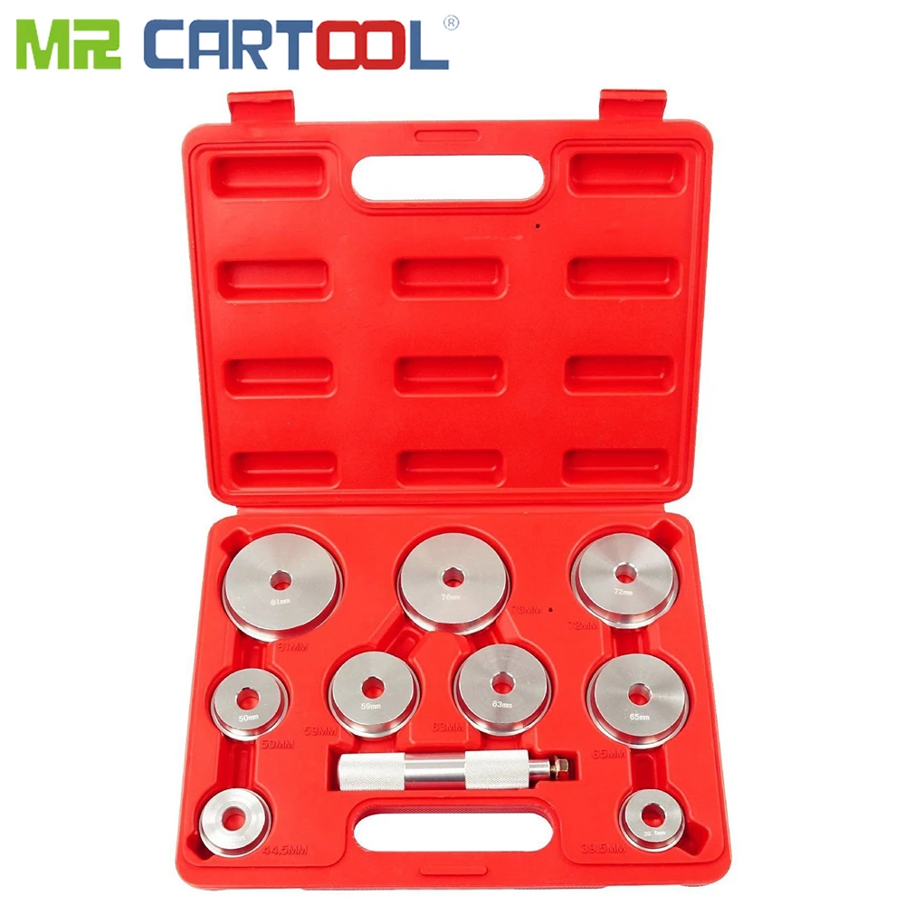 MR CARTOOL 10pcs Aluminum Wheel Bearing Race and Seal Driver Master Tool Kit Set |