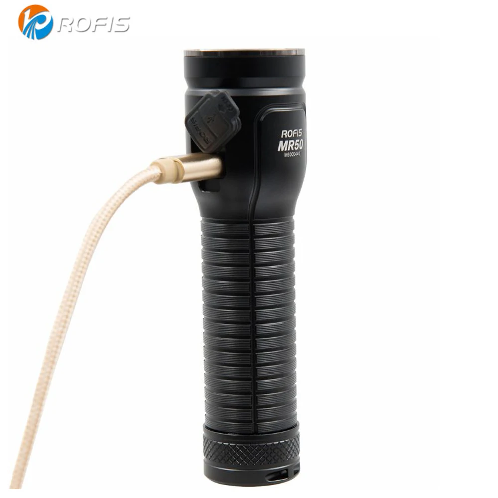 Rofis MR50 USB Перезаряжаемый фонарик CREE XHP50.2 CW СВЕТОДИОДНЫЙ Макс 2500 люмен тактический