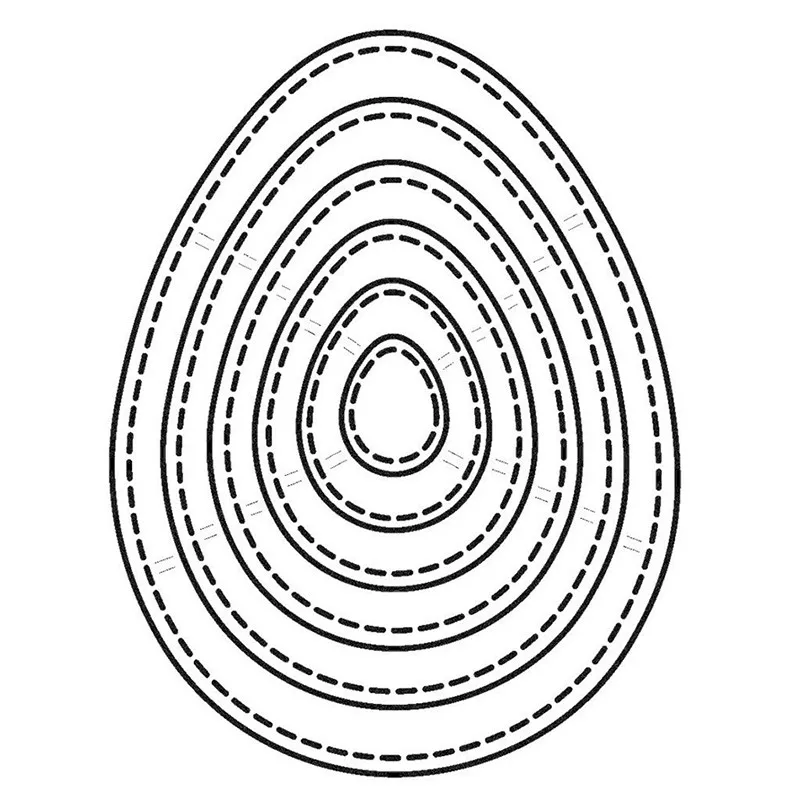 Naifumodo 6 шт./лот Прошитые яйца штампы Пасхальная декоративная металлическая резка для скрапбукинга Крафтовая окраска DIY металлический трафарет штампы