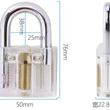 Прозрачный Блокировка лезвия для практика слесаря с двумя ключами, слесарный инструмент обучения замок