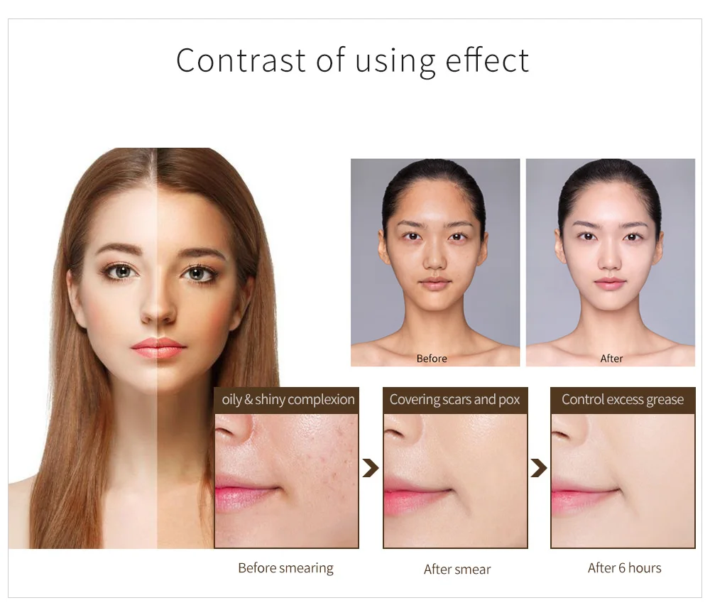 QIBEST طويلة ارتداء ماتي الأساس السائل اللون تغيير السائل الأساس ماكياج تغيير لبشرتك لهجة بواسطة فقط مزج TSLM1