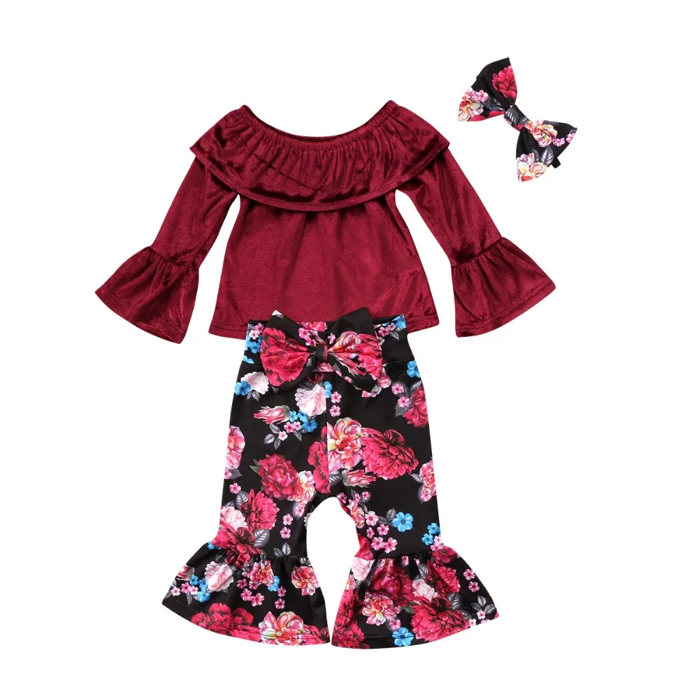 Модные 2 шт. Дети детская одежда для малышки длинный рукав толстовка с капюшоном комплект «верх+ штаны»; комплект со штанами на лето и весну