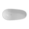 1800 X 820 X 540 MM PAZZO STONE SOLID SURFACE FREESTANDING BATHTUB EXTERNAL BLACK INSIDE WHITE OVAL CORIAN SOAKING TUB 1005A 4