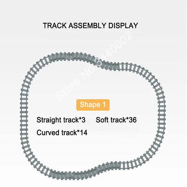 10-100 шт. городской поезд рельс прямой и изогнутые рельсы гибкий рельсовый переключатель строительные блоки Совместимые Legingly Track детские игрушки - Цвет: shape 1