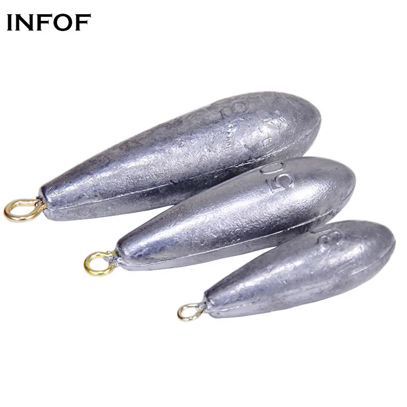 INFOF 10/5pcs/pack Trolling Weights Casting Fishing Sinker Lead Bait