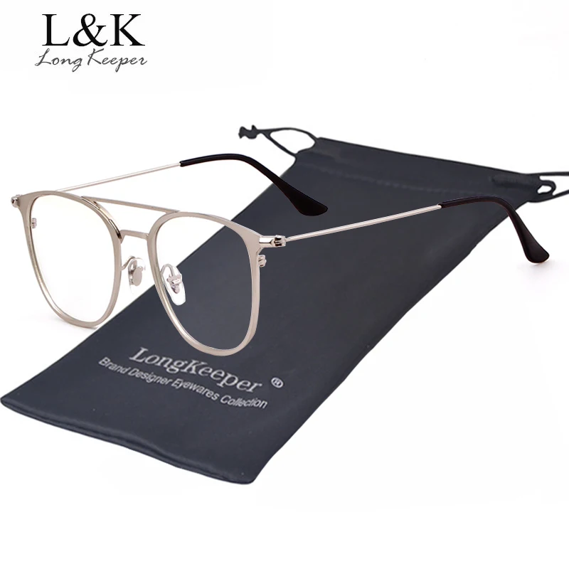 

Long Keeper 2019 New Eyeglasses For Men Women Oval Vintage Glasses For Male Work Female Elegant Glasses Frame With Glasses Bag