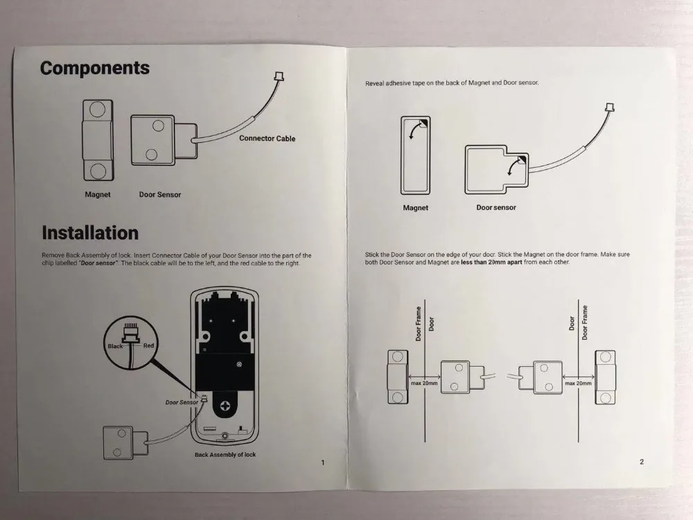 Умный дверной замок блокировочный замок магнитный сенсор для 110BL Deadbolt смарт замок