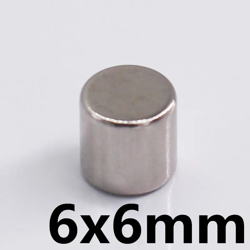 

20pcs 6 * 6mm super strong neodymium magnet N35 disc permanent magnet rare earth art process neodymium iron boron magnet