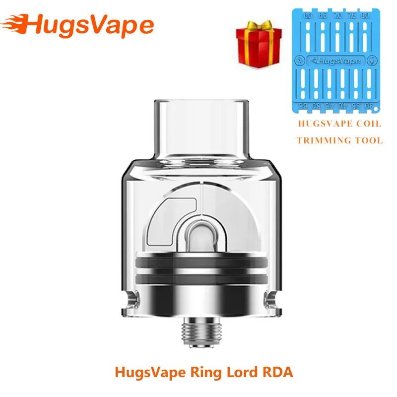 

Original Newest Vape HugsVape Ring Lord RDA 27mm Tornado airflow 510/Squomk pin vs Loop RDA vaporizer atomizer Fit 510 E Cigs