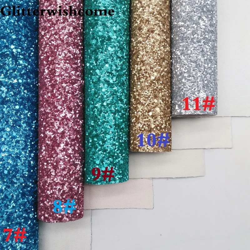 Glitterwishcome 21X29 см A4 Размеры синтетическая кожа, матовый с эффектом блестящей кожи, кожа тканевый Виниловый фон для банты, GM041A