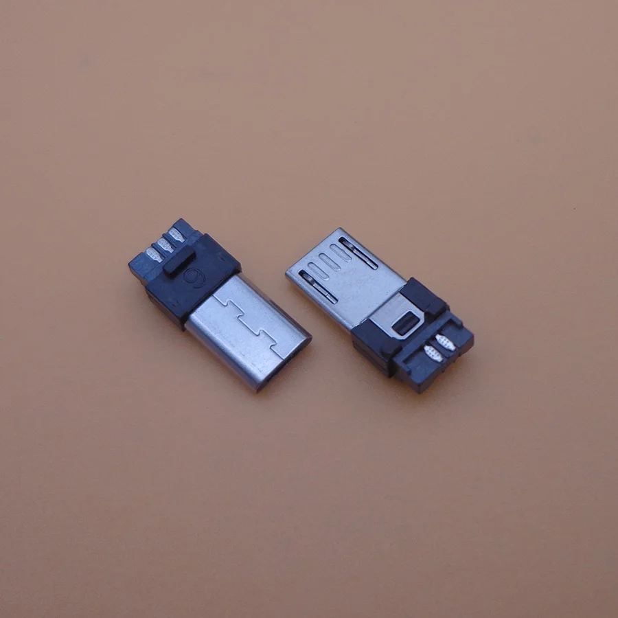 10 1000 шт. Micro USB разъем тип B 5 контактный штекер провод паяльный для DIY сварочного