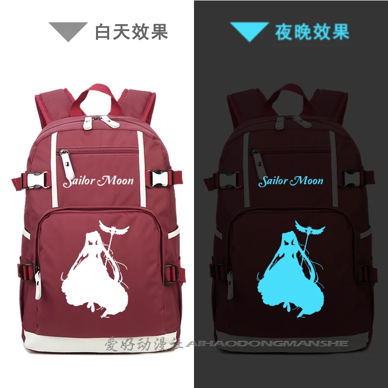 Harajuku Сейлор Мун светящиеся рюкзаки для косплея для женщин аниме ноутбук школьный Kawaii милый женский рюкзак A71205