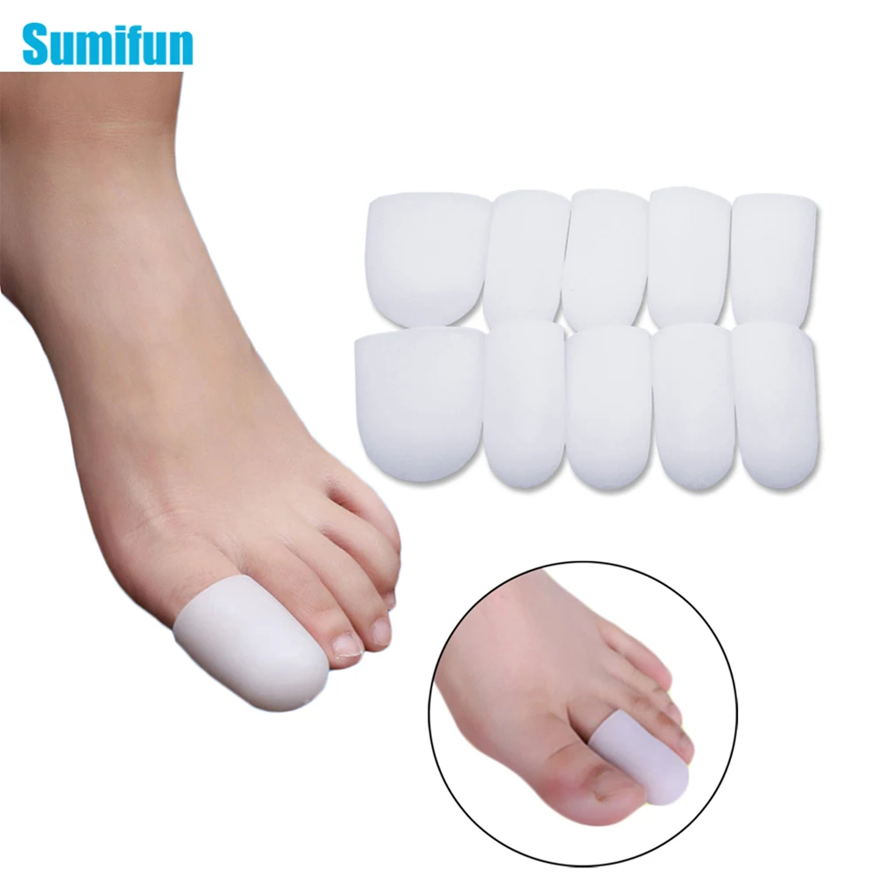 10Pcs Silicone Gel Toe tube Corns Blisters Protector Gel Bunion toe