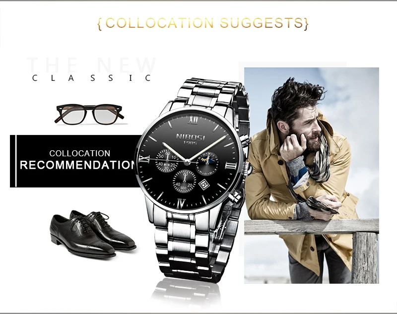 NIBOSI Dress Watch Men Gold 2018 Luxury Brand Men's Watch Waterproof Stainless Steel Famous Wristwatch Man Clock Water Resistant (3)