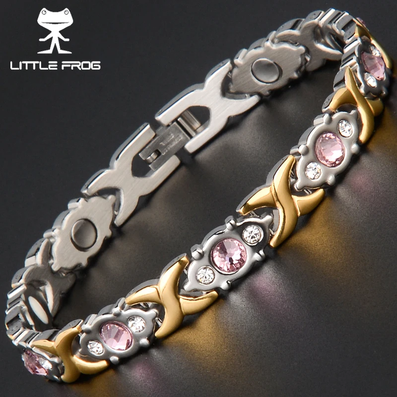 

LITTLE FROG Fashion Bracelet Jewelry Energy Health Magnetic Bracelets for Women Balance Bracelets & Bangles 10193