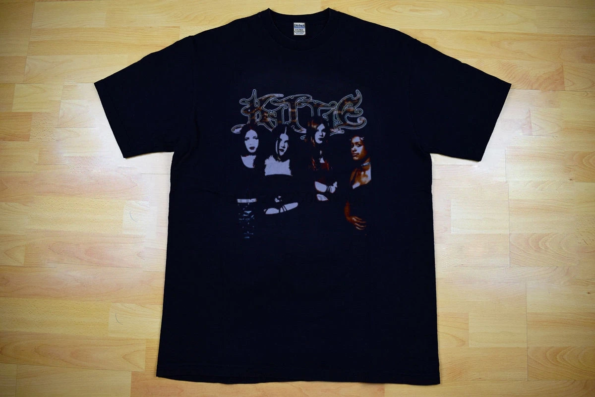 vintage KITTIE Band Spit Tour Shirt L 19992000 nu Heavy metal reprint